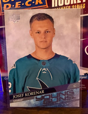 2020-21 UD Extended Series Josef Korenar #715 Young Guns San Jose Sharks