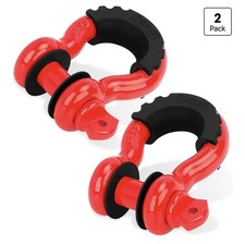 34 D Ring Shackles 2 Pack 57000 Lbs Heavy Duty Off Road Recovery Red 34 D Ring Shackles 2 Pack 57000 Lbs Heavy Duty Off Road Recovery Red