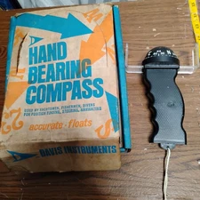 Vintage Davis Instruments Hand Bearing Compass With Box & Instructions B18 