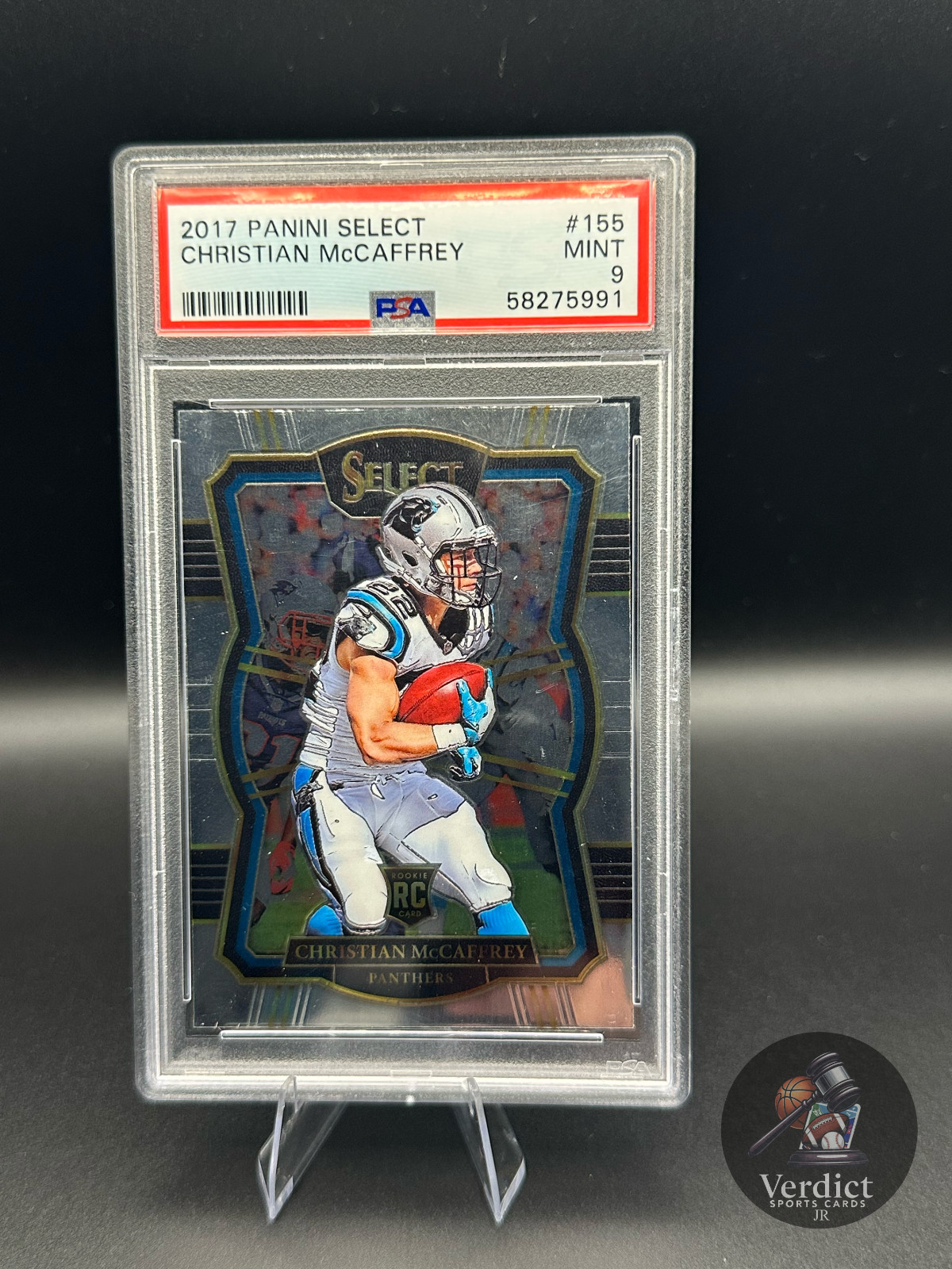 Christian McCaffrey 2017 Panini Select - Premier Level Rookie PSA 9 MINT