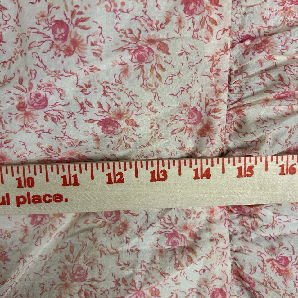 Funda de Almohada April Cornell Rosa Floral Algodón Cuadrada Romántica Cottagecore Foto 4 de 4