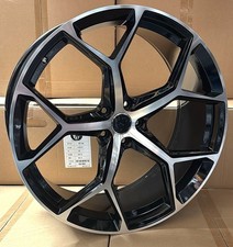 21" AUDI Q7 2016-2026 RS6F DESIGN GLOSS BLACK/POL 9.5J ALLOY WHEELS / SET OF 4