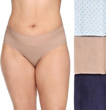 Warner's Women's No Pinching No Problems Dig-Free Mid-Waist 3-Pack Hipster 2XL/9