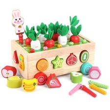 Toddlers Montessori Wooden Educational Toys for Baby Boys Girls Age 1 2 3 Year O