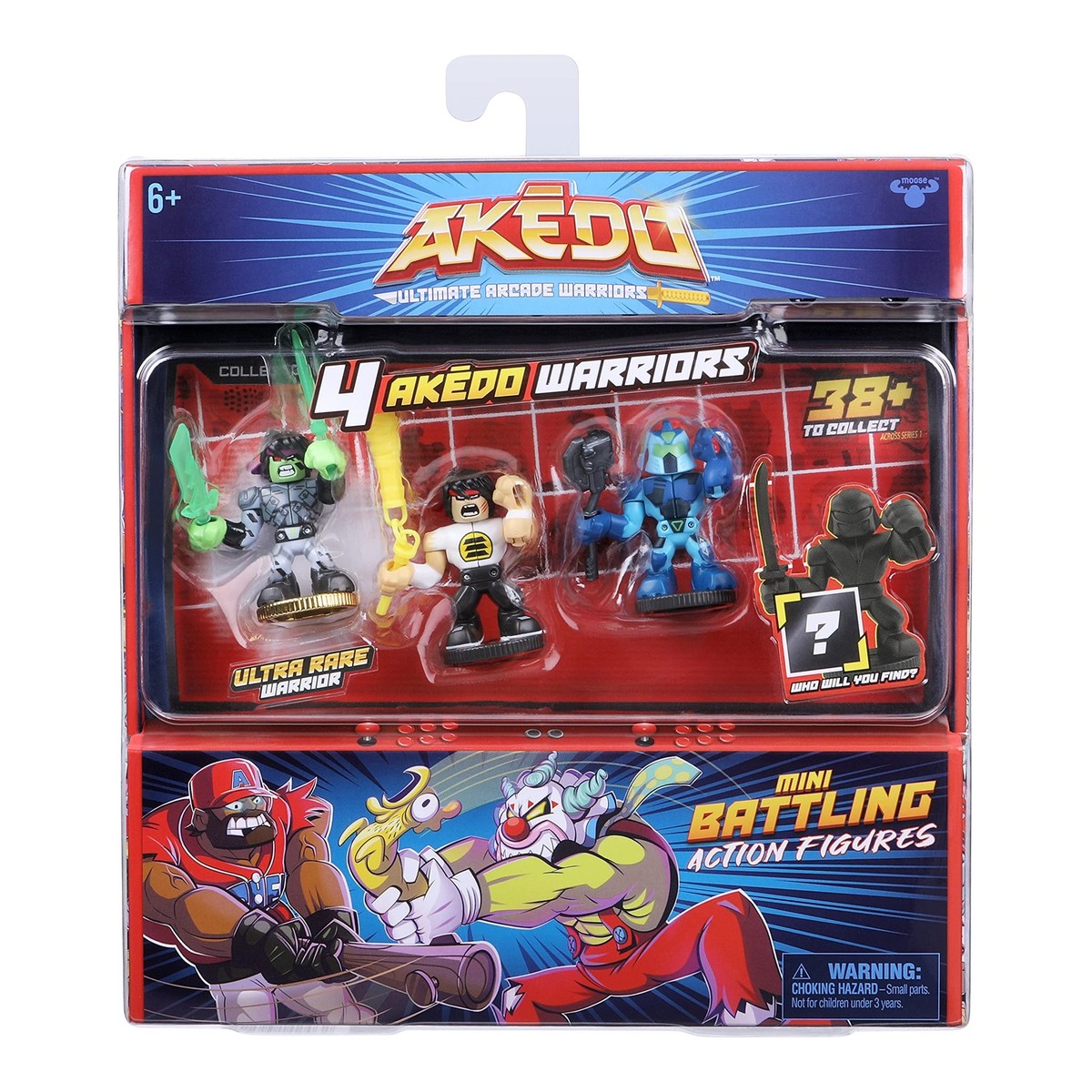 Akedo Warrior Collector Pack Mini Action Figures With Split Strike