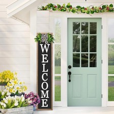 3D Outdoor Welcome Sign for Front Porch Standing 45"X9" Large Rustic Farmhous...