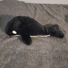 1990 Seaworld 15” Shamu Orca Killer Whale Black White Plush Stuffed Animal
