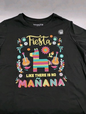 Cinco De Mayo T-Shirt 2X (19) Fiesta Mexican Girls Juniors Ladies Crewneck 