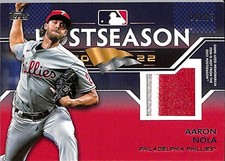 2023 Topps Postseason Performance Relics Red Aaron Nola Jersey 09/25