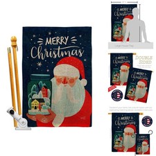 Angeleno Heritage Santa Wishies House Flag Set Double-Sided Made in USA