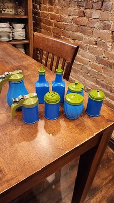 Vintage GEMCO 1970S Pantry Pop Kitchen Accessories Set Of 8