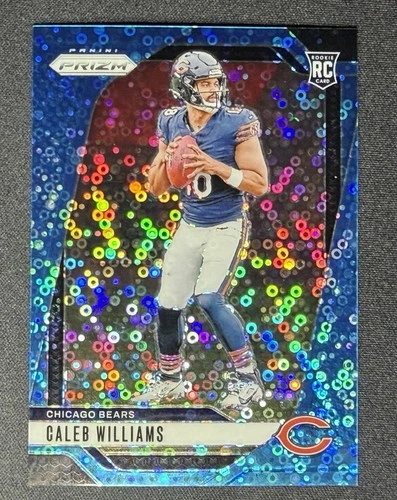 2024 Panini Prizm Caleb Williams No Huddle Blue RC #301 01/99 🔥FIRST ON PRINT🔥