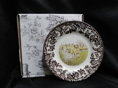 Spode Woodland Yellow Labrador Hunting Dog: NEW Salad Plate (s), 7 3/4'', Box