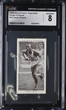 Churchman's Cigarettes 1939 Kings of Speed #45 Jesse Owens CGC 8