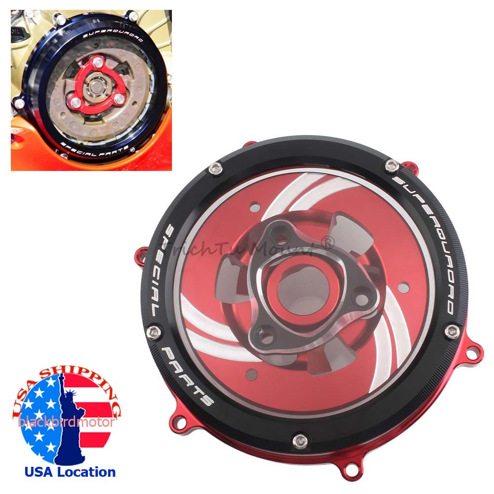 CNC Racing Clear Clutch Cover & Spring Retainer For Ducati P