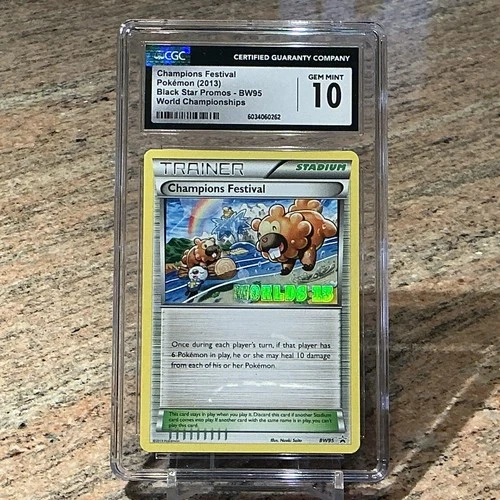 Pokemon Champions Festival 2013 Black Star Promo BW95 World Championships CGC 10