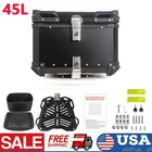 45L Motorcycle Tour Tail Box Luggage Top Lock Storage Scooter Trunk Carrier Case