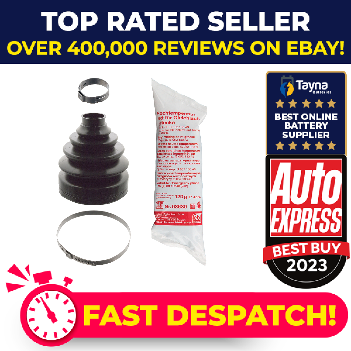 CV Joint Boot fits MERCEDES VITO W639 2.2D Front Outer 2006 on C.V. Driveshaft