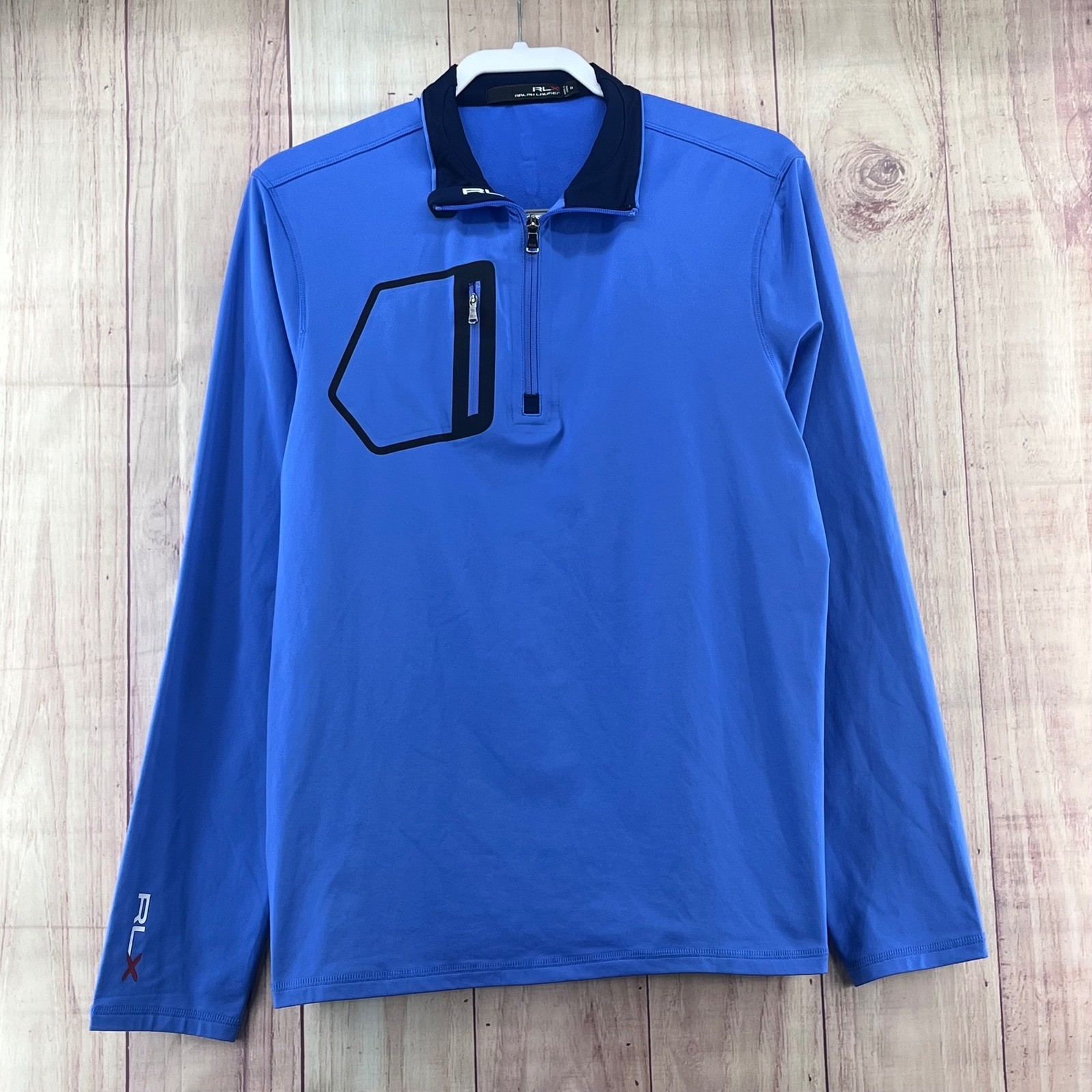 RLX Ralph Lauren Men's Blue Golf 1/4 Zip Long Sleeve Pullover Shirt Size M
