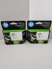 2 Genuine HP 61XL Tri-Color High Yield Ink Cartridge CH564WN Expires 6/2025