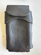 Vintage Harley-Davidson Leather Belt Pouch Eagle Logo Black USA