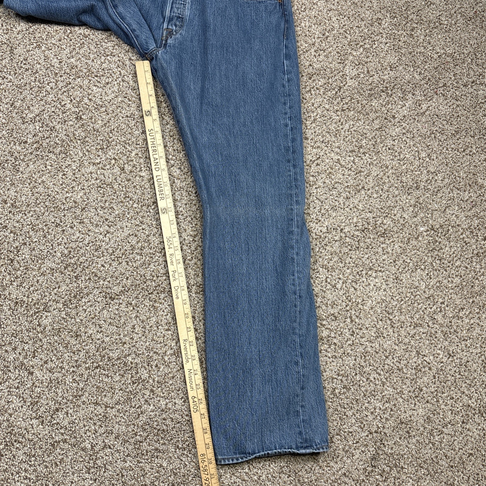 Levis 501 XX Jeans Mens 40x32 Blue Med Wash Denim Button Fly 38x30 - View 10