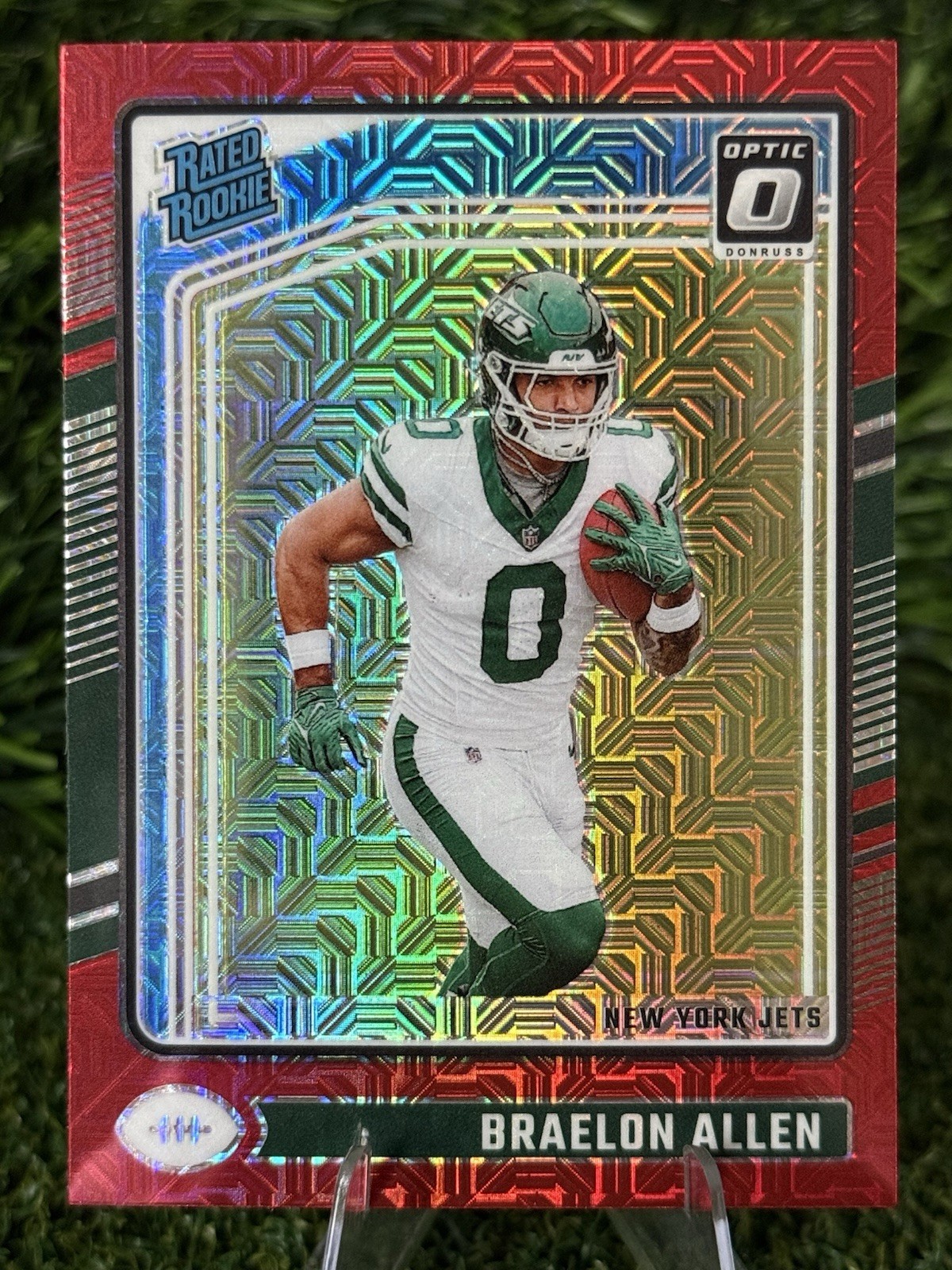 2024 Donruss Optic #211 Braelon Allen Red Mojo Rookie New York Jets NFL Rookie