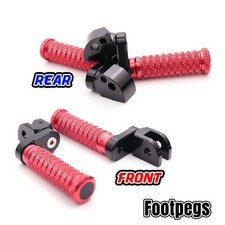 For Triumph Speed Triple T509 97-98  25mm Lower Front Rear Foot Pegs Set Red