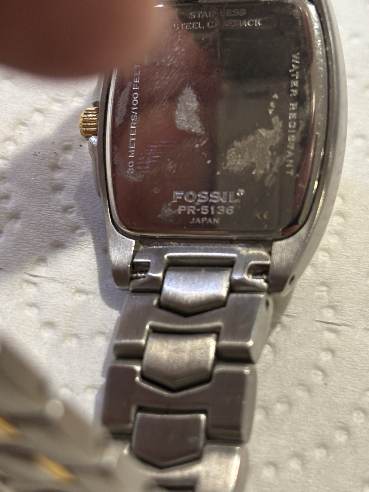 FOSSIL Watch 2 Tone PR5136 Japan Gold Silver 100 … - image 4