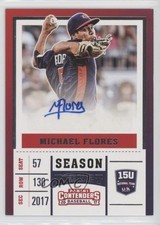 2017 Panini Elite Extra Edition USA Baseball Michael Flores #USAT-MF Auto 0v1
