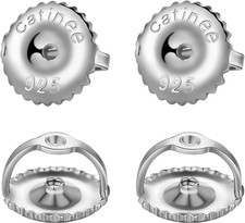 2 Pairs Screw on Earring Backs Replacement for Diamond Earring Studs,18K Gold Pl