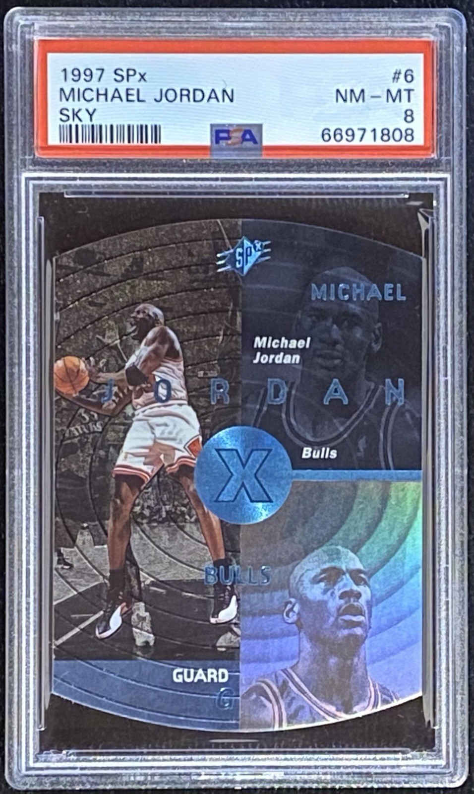 1997 SPX SKY #6 MICHAEL JORDAN PSA 8 Chicago Bulls