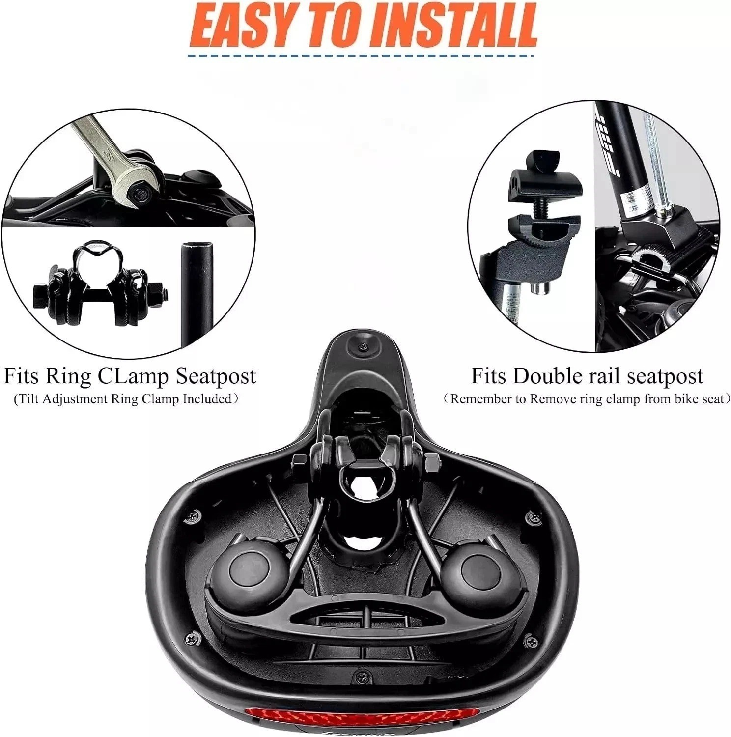 Extra Wide Big Bum Bike Bicycle Saddle Seat Gel Cushion Sporty Soft Comfort Pad