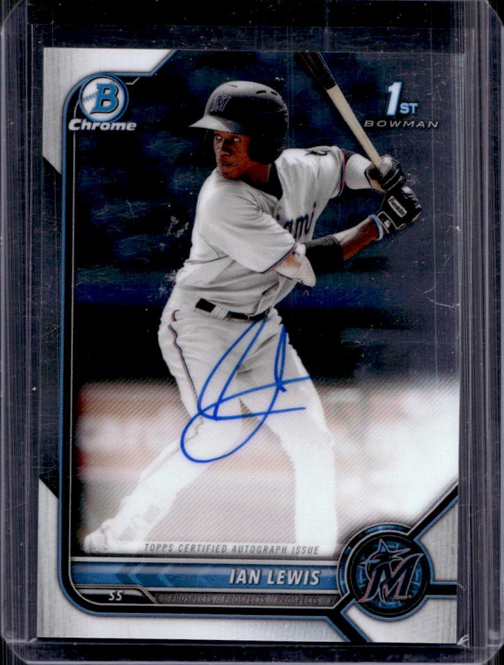 2022 Bowman Chrome Ian Lewis Auto 1st Prospect #CPA-IL Marlins