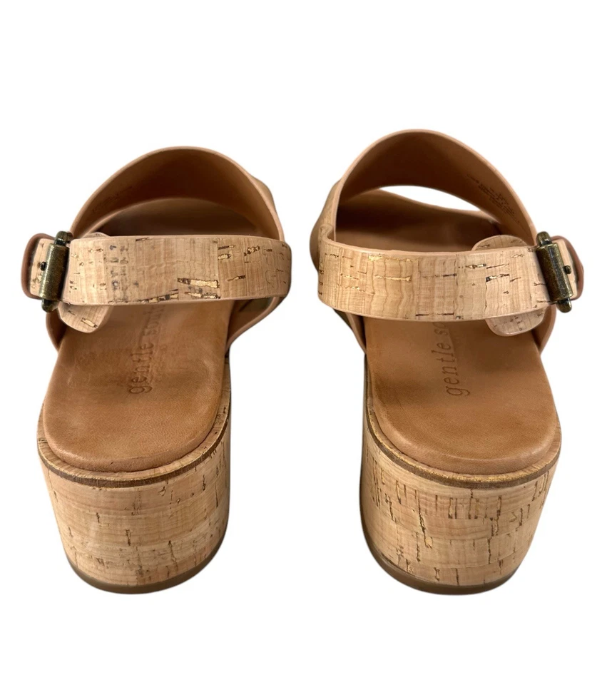 Sandalias Gentle Souls By Kenneth Cole para mujer 7,5 M beige talia con correa al tobillo tacones Foto 4 de 4