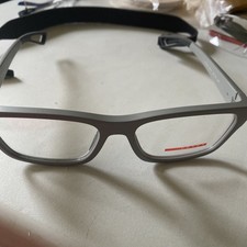 Men s Grey Prada Eyeglass Frames With Strap