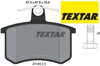 TEXTAR 2114401 Bremsbelagsatz für Scheibenbremse Bremsbelagsatz 