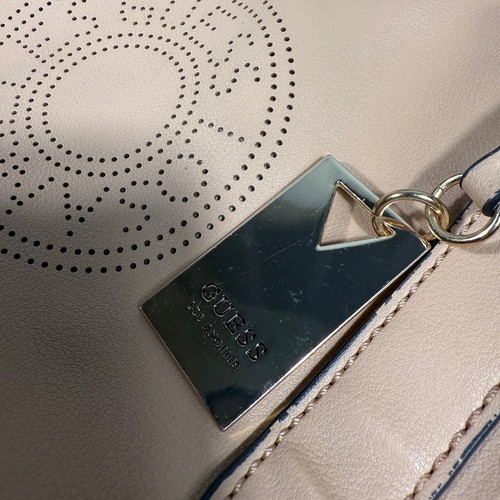 Petit sac à main cartable Guess Los Angeles cercle logo perforé cuir - Photo 11/11