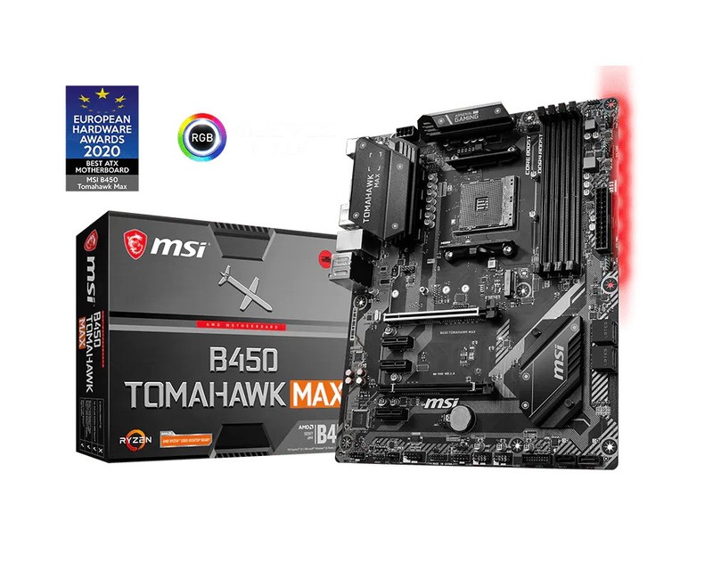 MSI B450 TOMAHAWK MAX AMD AM4 Motherboard + 6E WIFI PCIE card