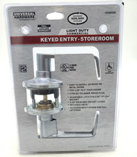 Universal Hardware Light Duty Keyed Entry lever 2 Satin Chrome Finish