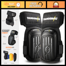 Heavy Duty Knee Pads for Men Women - Double Gel, Extra Thick Foam, Non-Slip St