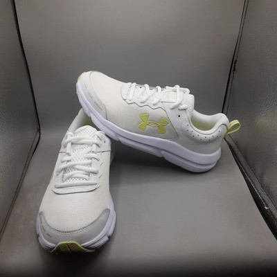 Under Armour Women's Charged Assert 10 Running Shoes Size 10 White Yellow D628