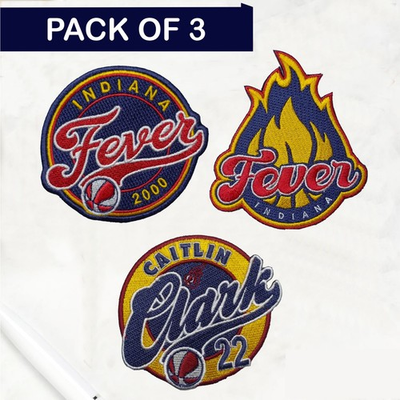 #ad Indiana Fever amp; Caitlin Clark 22 WNBA Logo Iron On Patch Sew Patch Embroidered $18.49