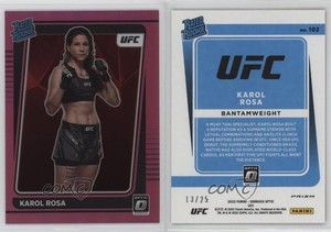 2022 Panini Donruss Optic UFC Rated Pink Prizm /25 Karol Rosa #102 Rookie RC