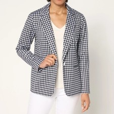 Tailored by Susan Graver Regular Printed Ponte Blazer Size Medium NWOT