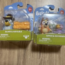 Lot Of 2 Bluey & Friends - Bluey and Hay Bale and Bingo & Ice Cream