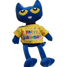PETE THE CAT PLUSH WITH HAPPY BIRTHDAY SHIRT