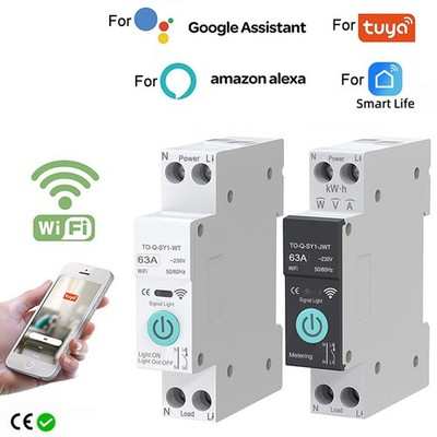 Electrical Management DIN Rail Switch 63A for current Capacity App Integration