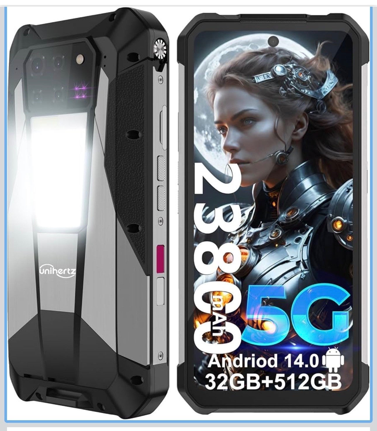 Tank 3 Pro Rugged Phone with 720p Ultra Projector, Support T-Mobile & Verizon