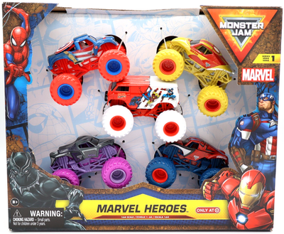 Monster Jam Marvel Heroes 1:64 Monster Trucks - 5 Pack | eBay